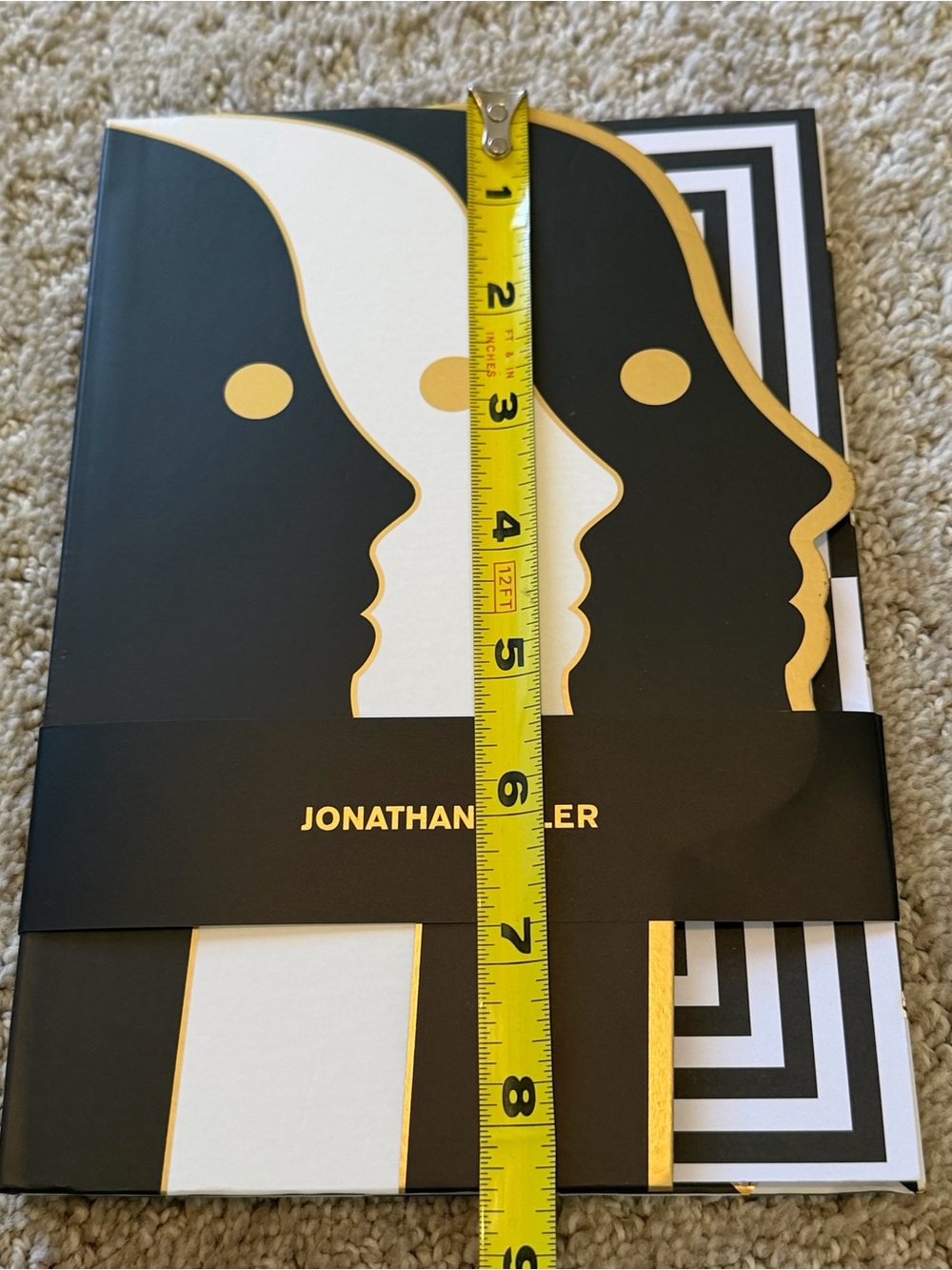Jonathan Adler Atlas A5 Notebook Modern Glamour Black White Faces Gold STICKERS - Picture 5 of 7